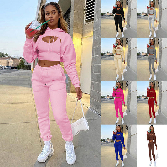 Conjunto de 3 Piezas: Sudadera con Capucha, Pantalón y Chaleco