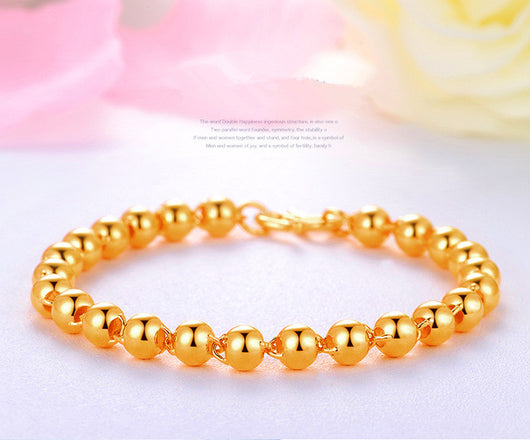 Pulsera de Cuentas para Hombre con Baño de Oro 24k - Image 2