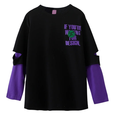 Blusa Infantil Estilo Coreano Suelta con Estampado Doble Capa - Image 3