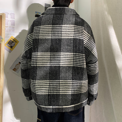 Chaqueta Cuadros Estilo Coreano para Hombre - Image 7