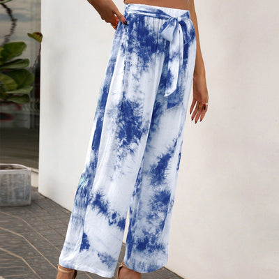 Pantalones Holgados con Estampado Tie Dye y Cinturón - Image 2