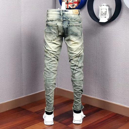Jeans Casual Rotos para Hombre - Estilo Versátil y Moderno - Image 14