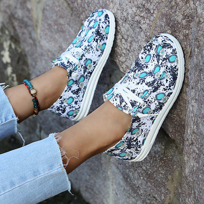 Mocasines Mujer con Estampado Girasol - Zapatos Canvas Cómodos sin Cordones - Image 6