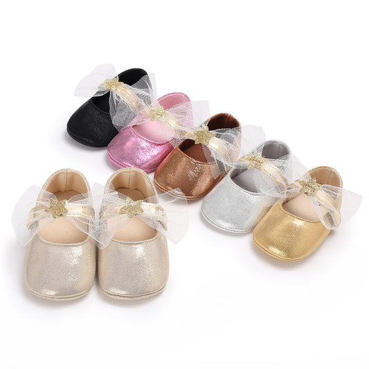 Zapatos de Princesa con Encaje Estrella - Zapatos Blandos para Bebé