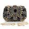 Bolso de Gala Elegante con Cristales y Diamantes Incrustados