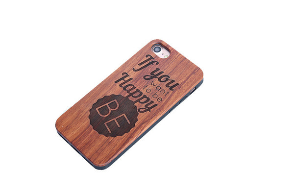 Funda para Celular con Grabado en Madera