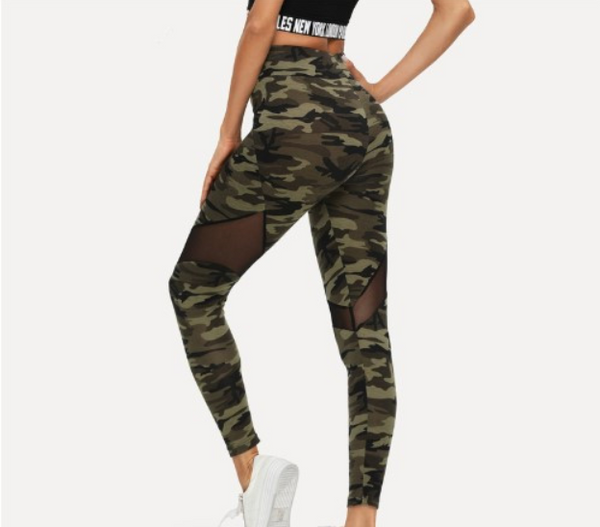 Leggins con Malla a Juego de Colores