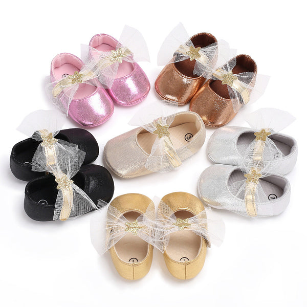 Zapatos de Princesa con Encaje Estrella - Zapatos Blandos para Bebé