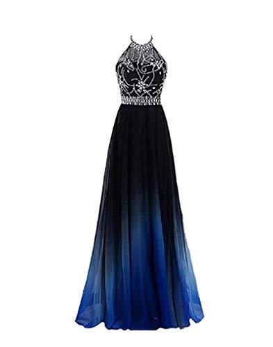 Vestido de Noche Elegante con Gradiente y Escote Halter - Image 12