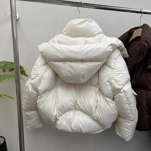 Chaqueta Acolchada Suelta con Capucha para Mujer - Image 2