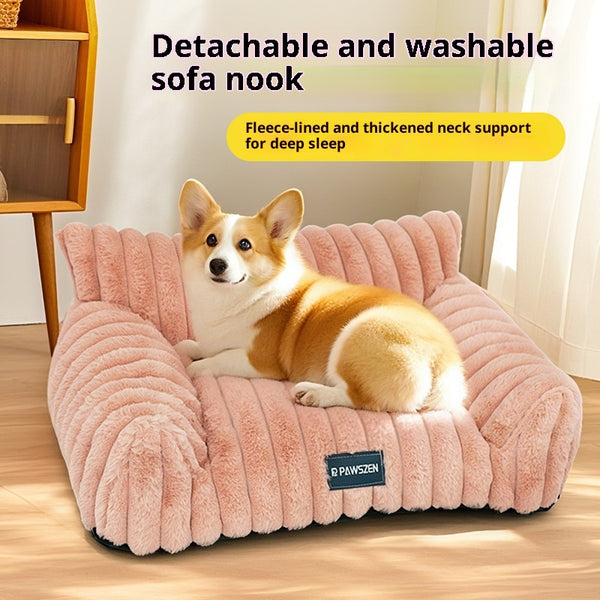 Cama Cómoda para Conejo con Peluche Removible y Lavable - Tamaño Grande