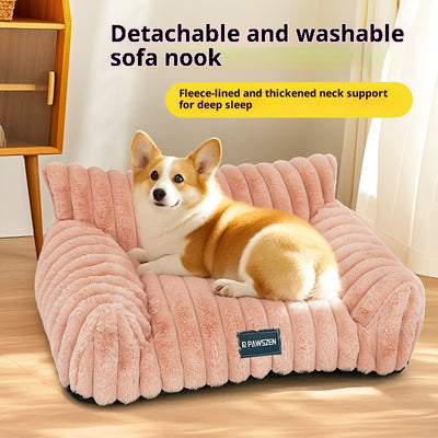 Cama Cómoda para Conejo con Peluche Removible y Lavable - Tamaño Grande