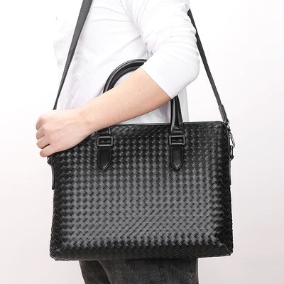 Bolso Tejido Casual Coreano para Hombre - Porta Documentos - Image 16
