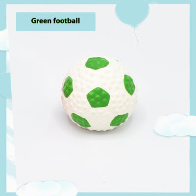 Pink latex pet toy shaped like a mini volleyball with white seams and a textured surface. - Image 6