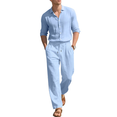 Conjunto de Dos Piezas: Camisa Suelta de Manga Larga y Pantalón Cómodo - Image 11