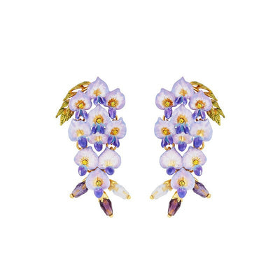 Collar con Aretes de Flor de Glicina - Accesorios de Lujo Minimalista - Image 4