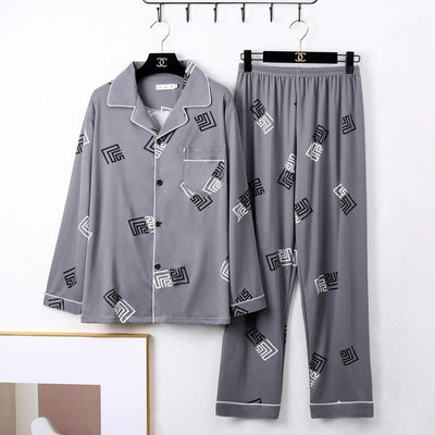 Pijama Minimalista de Manga Larga para Hombre - Image 26