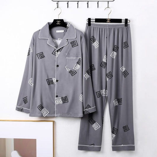 Pijama Minimalista de Manga Larga para Hombre - Image 26
