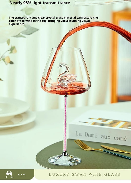 Copa de Vino Tinto Cisne Transparente Estilo Minimalista - Image 12