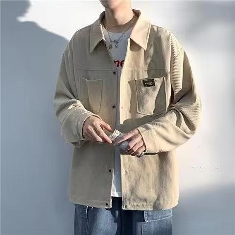 Camisa Suelta de Pana Retro Americana para Hombre - Image 4