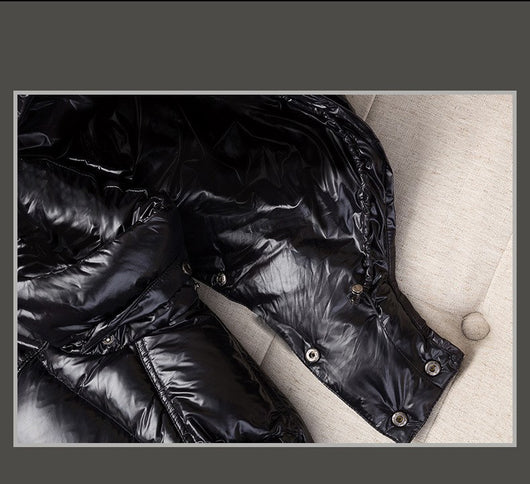 Chaqueta Acolchada de Plumas de Pato Blanco Cálido para Hombre - Image 10