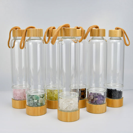 Vaso Térmico de Cristal con Tapa de Bambú y Piedras de Poder - Doble Capacidad - Image 12