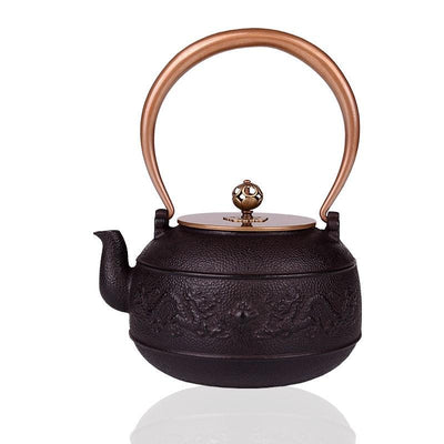 Tetera de Hierro Fundido Artesanal Sin Recubrimiento para Té Kung Fu - Image 3