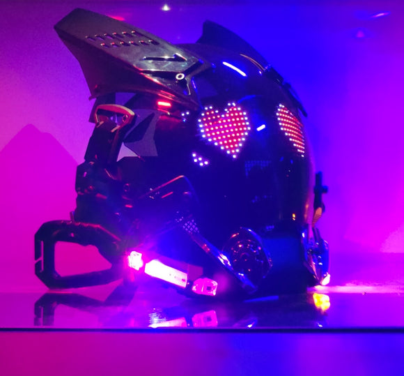 Casco Inteligente con Tecnología de Máscara Luminosa