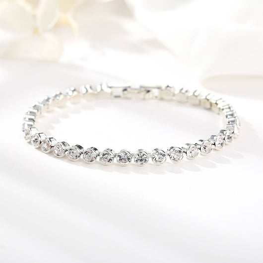 Pulsera de Diamantes en Fila Única con Cristal Romano - Image 6
