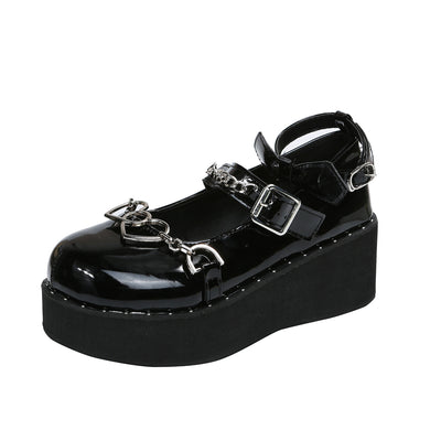 Tacones Mary Jane con Plataforma Elevadora y Cadena para Mujer - Image 2