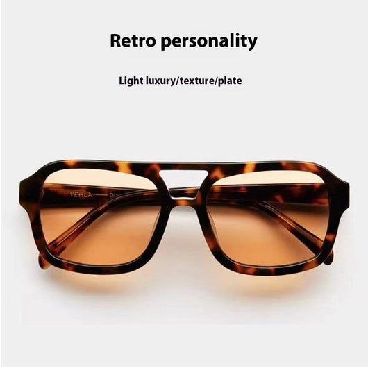 Gafas de Sol Oversized con Doble Puente - Estilo Pasarela para Mujer