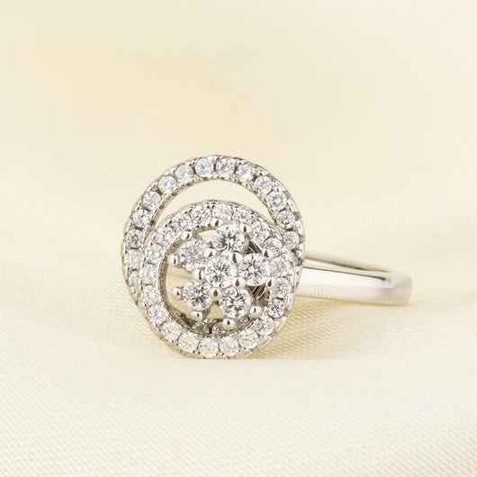 Anillo de Plata Esterlina para Mujer con Doble Círculo Giratorio - Image 16