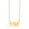 Butterfly pendant letter necklace A