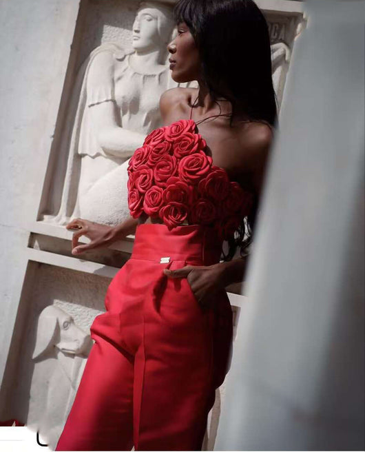 Top Halter Tejido con Rosas 3D y Tirantes Ajustables - Image 8