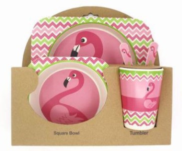 Juego de Vajilla Infantil 5 Piezas - Platos y Vasos de Fibra de Bambú Natural para Bebés - Image 10
