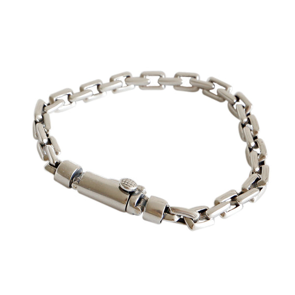 Pulsera de Plata Esterlina con Cruz Vintage Desgastada - Diseño Personalidad