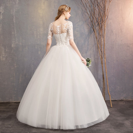 Vestido de Novia Tallas Grandes con Manga Media Ajustada - Image 2