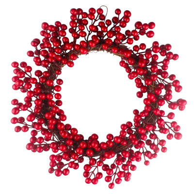 Corona Decorativa de Frutos Rojos Simulados - Image 21