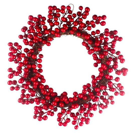 Corona Decorativa de Frutos Rojos Simulados - Image 21