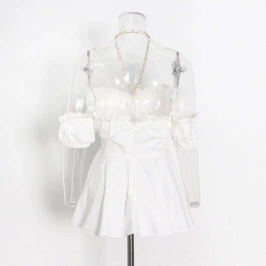 Blusa Elegante con Cadena y Hombros Descubiertos - Image 7