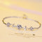 Pulsera de Plata S925 Festival Qixi - Corazón y Trébol para San Valentín