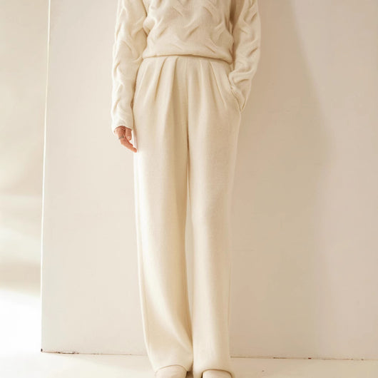 Pantalones Anchos de Cachemira para Mujer Otoño e Invierno - Image 6