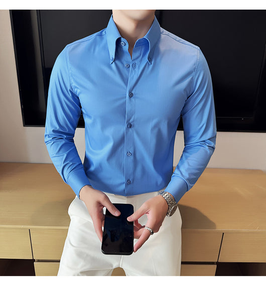 Camisa Manga Larga Talla Grande sin Planchado - Comodidad Profesional - Image 10