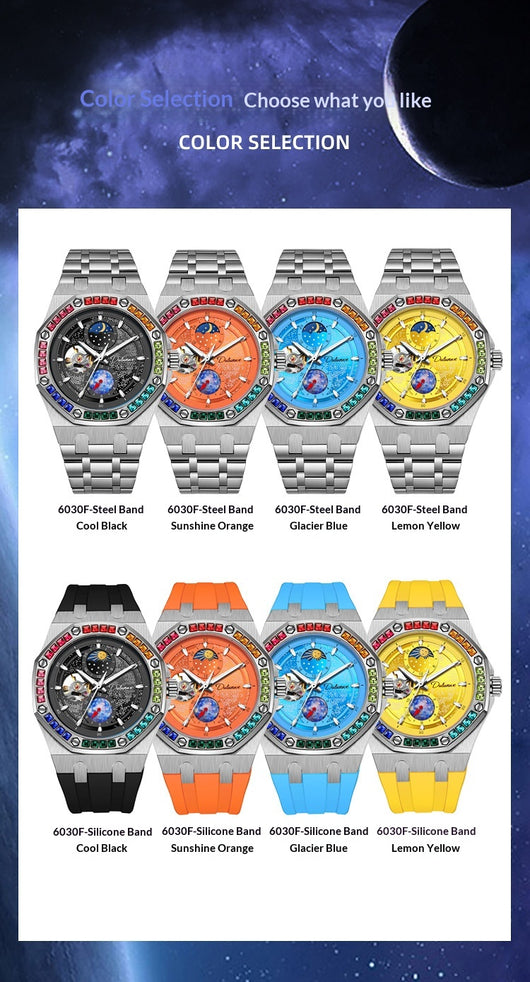 Reloj Mecánico Luminoso Impermeable Hombre - Serie Cielo Estrellado - Image 29