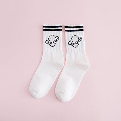 Calcetines Deportivos de Algodón con Diseño Planeta de Dos Bandas - Image 7