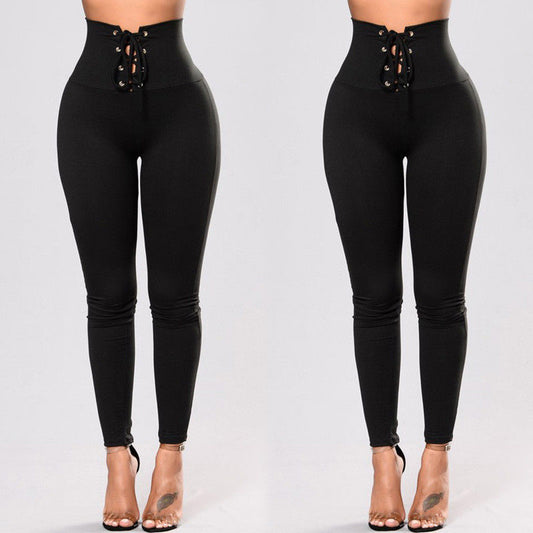 Pantalones Yoga Deportivos con Detalle de Remaches y Cintura Ajustable - Image 2