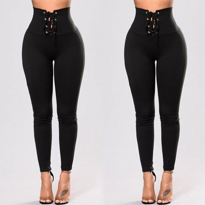 Pantalones Yoga Deportivos con Detalle de Remaches y Cintura Ajustable - Image 2