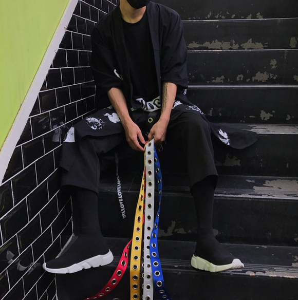 Cinturón Casual con Agujeros Grandes Estilo Harajuku Hueco Metálico para Mujer