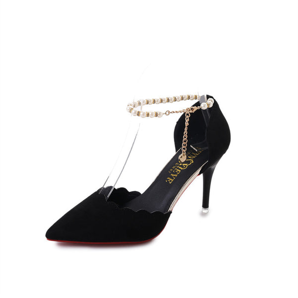 Sandalias Elegantes de Tacón Alto con Cadena Decorativa para Mujer - Image 7
