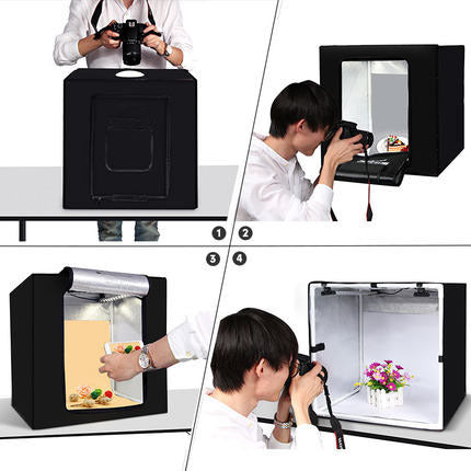 Caja de Luz LED Studio 60cm - Kit Fotográfico Profesional Portátil - Image 2
